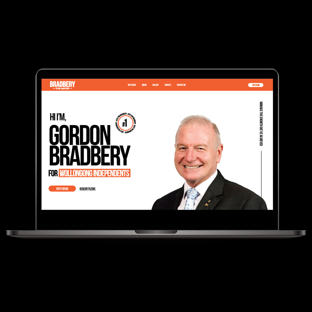 Gordon Bradbery Website Design
