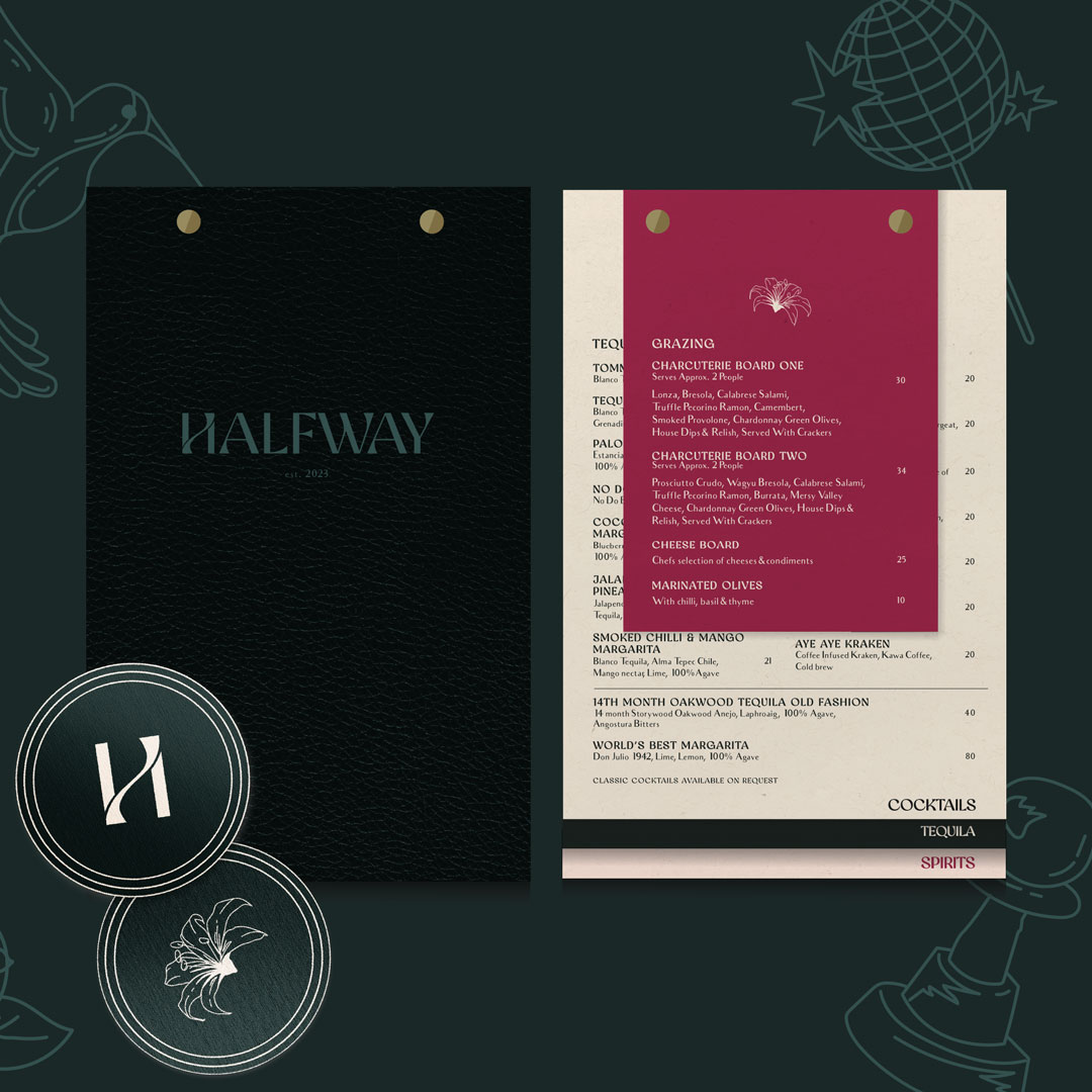 Halfway Bar Branding Design