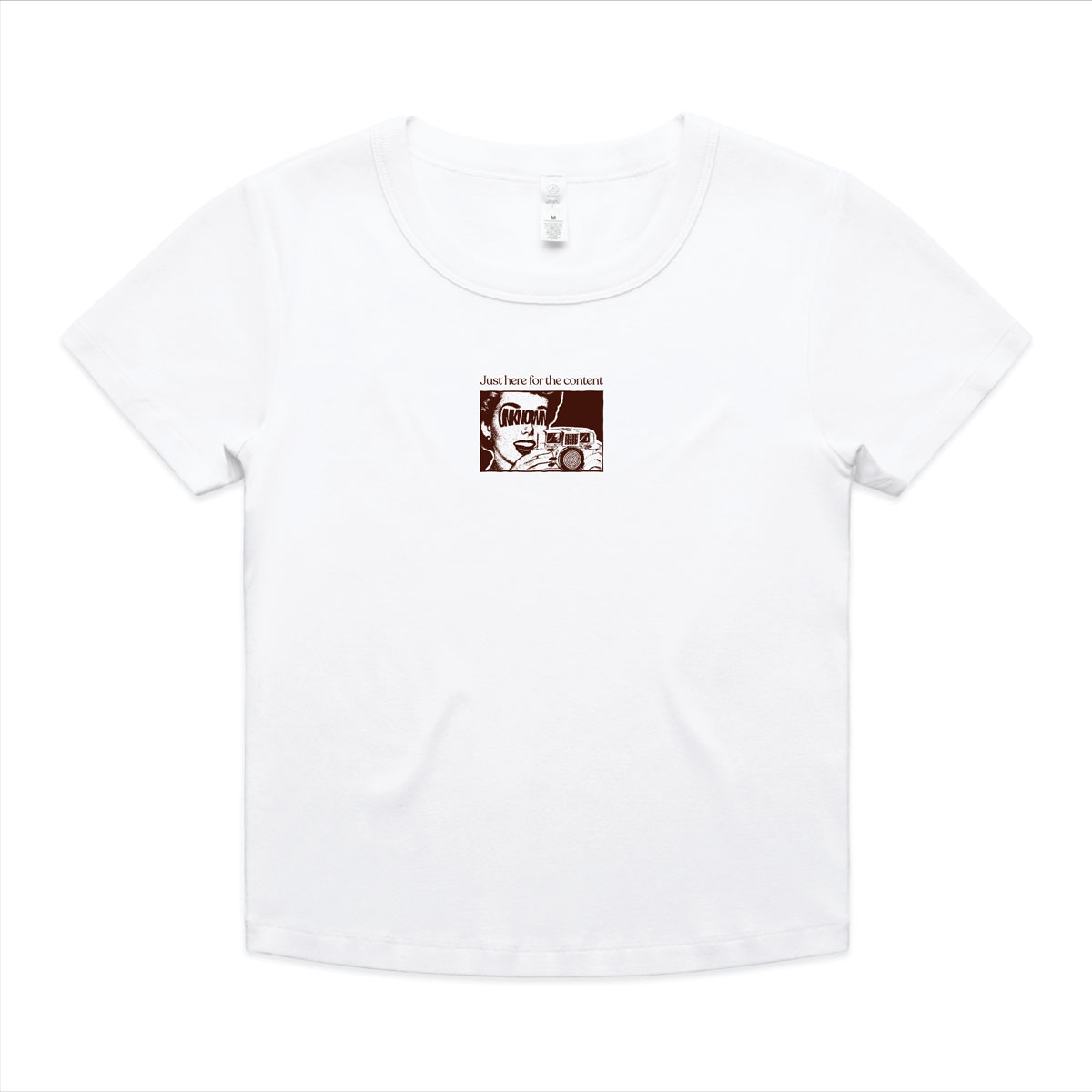 Just here for the content | Baby Tee